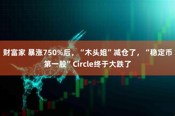 财富家 暴涨750%后，“木头姐”减仓了，“稳定币第一股”Circle终于大跌了