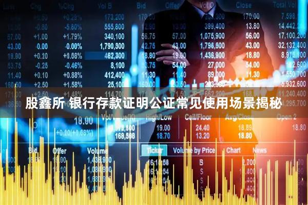 股鑫所 银行存款证明公证常见使用场景揭秘