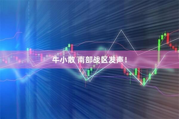 牛小散 南部战区发声！